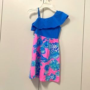 lily pulitzer dress. pink and blue. great condition.